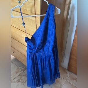 J. Crew Vibrant Blue Chiffon Dress